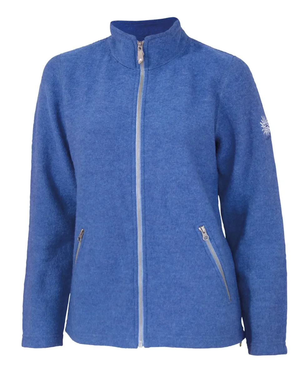 BELLA FULL ZIP, 60% FILTAD ULL, 40% LYOCELL — JEANS