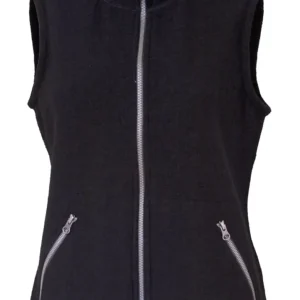 FLORA VEST, 60% FILTAD ULL, 40% LYOCELL  — BLACK