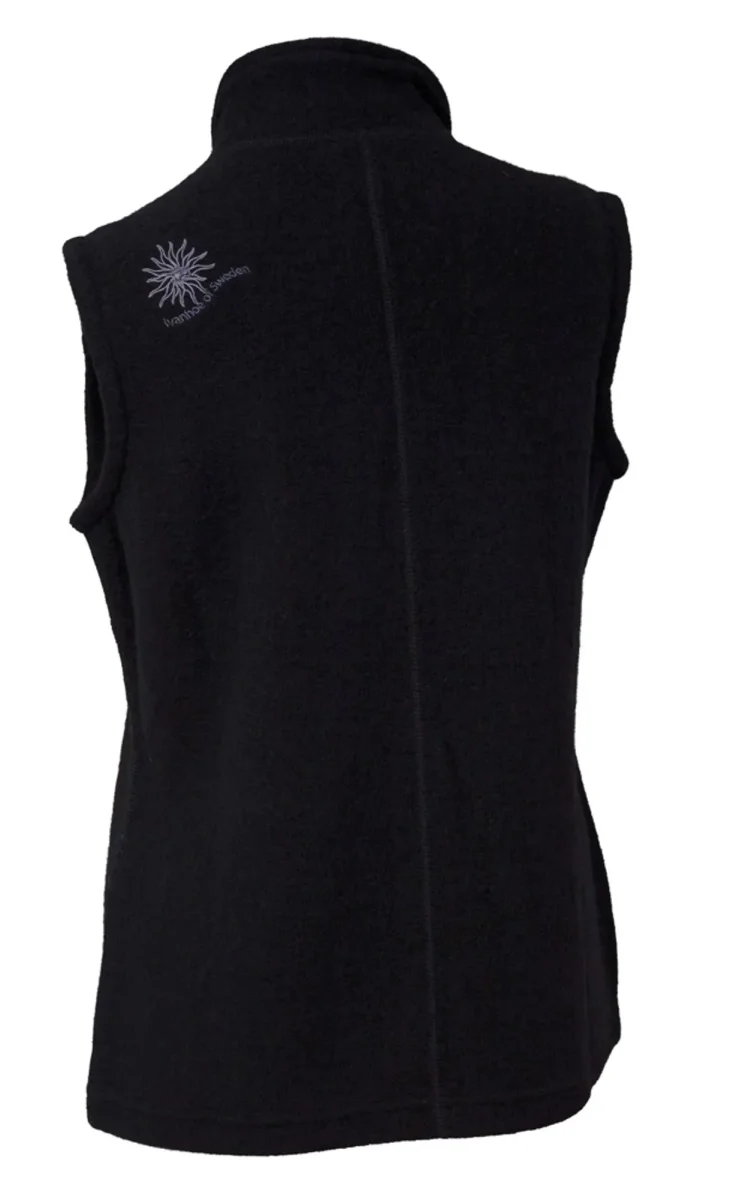 FLORA VEST, 60% FILTAD ULL, 40% LYOCELL — BLACK - Bild 3