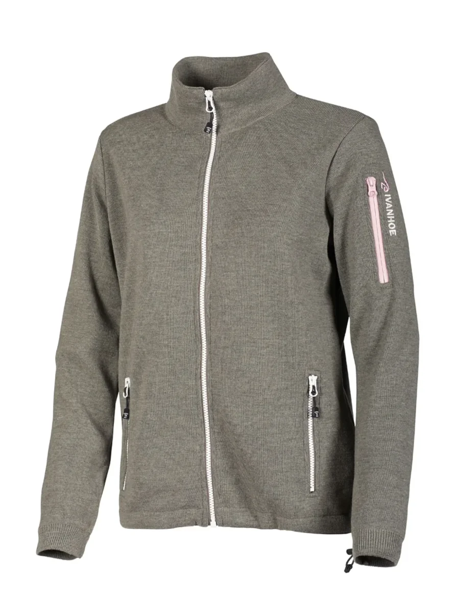 HEDDA WINDBREAKER, 100% EXTRA FINE MERINOULL — LICHEN GREEN - Bild 2