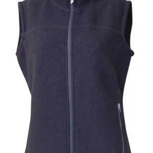 BEATA VEST, 100% FILTAD ULL  — BLACK