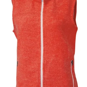BEATA VEST, 100% FILTAD ULL  — MANDARIN RED