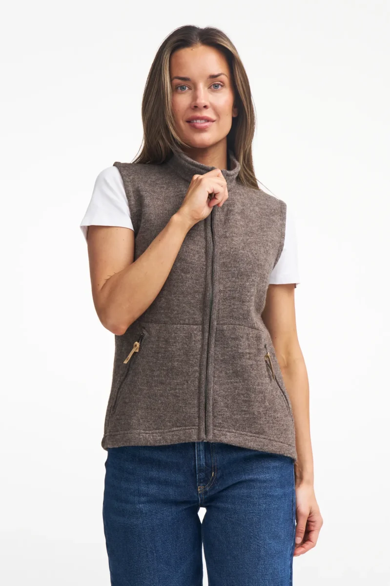 NLS COCO VEST, 100% OFÄRGAD ULL — NATURAL WHITE - Bild 4