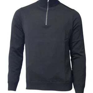 WILFRED WINDBREAKER, 100% EXTRA FINE MERINOULL — BLACK