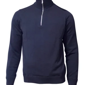WILFRED WINDBREAKER, 100% EXTRA FINE MERINOULL  — NAVY