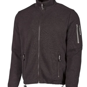 HADAR FULL ZIP WINDBREAKER, 100% EXTRA FINE MERINOULL — BLACK