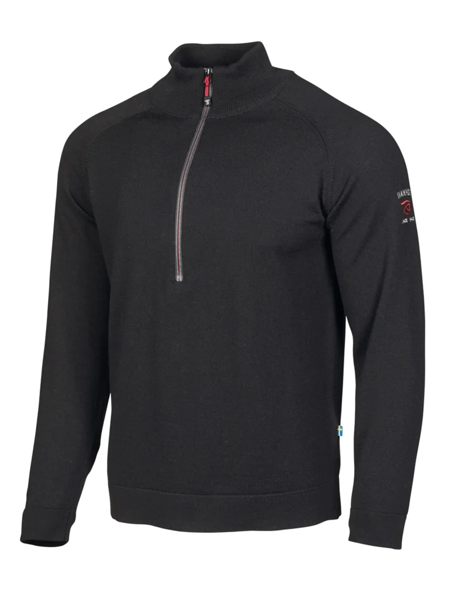 JOJJE HALF ZIP, 100% EXTRA FINE MERINOULL — BLACK - Bild 2