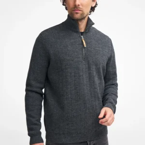 HUGO HALF ZIP, WINDBREAKER, 100% ULL — GREY