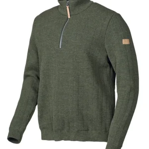 HUGO HALF ZIP, WINDBREAKER, 100% ULL — LODEN GREEN
