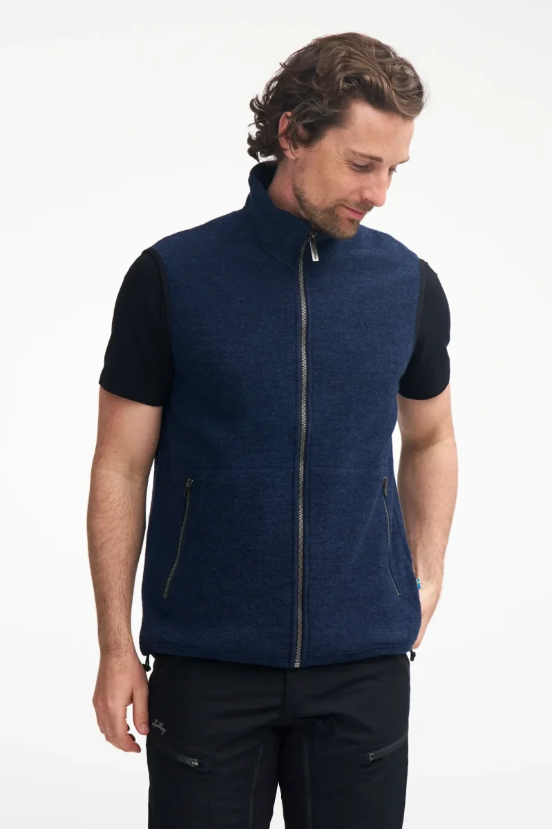 KURRE VEST, 60% FILTAD ULL, 40% LYOCELL — GRAPHITE MARL - Bild 3