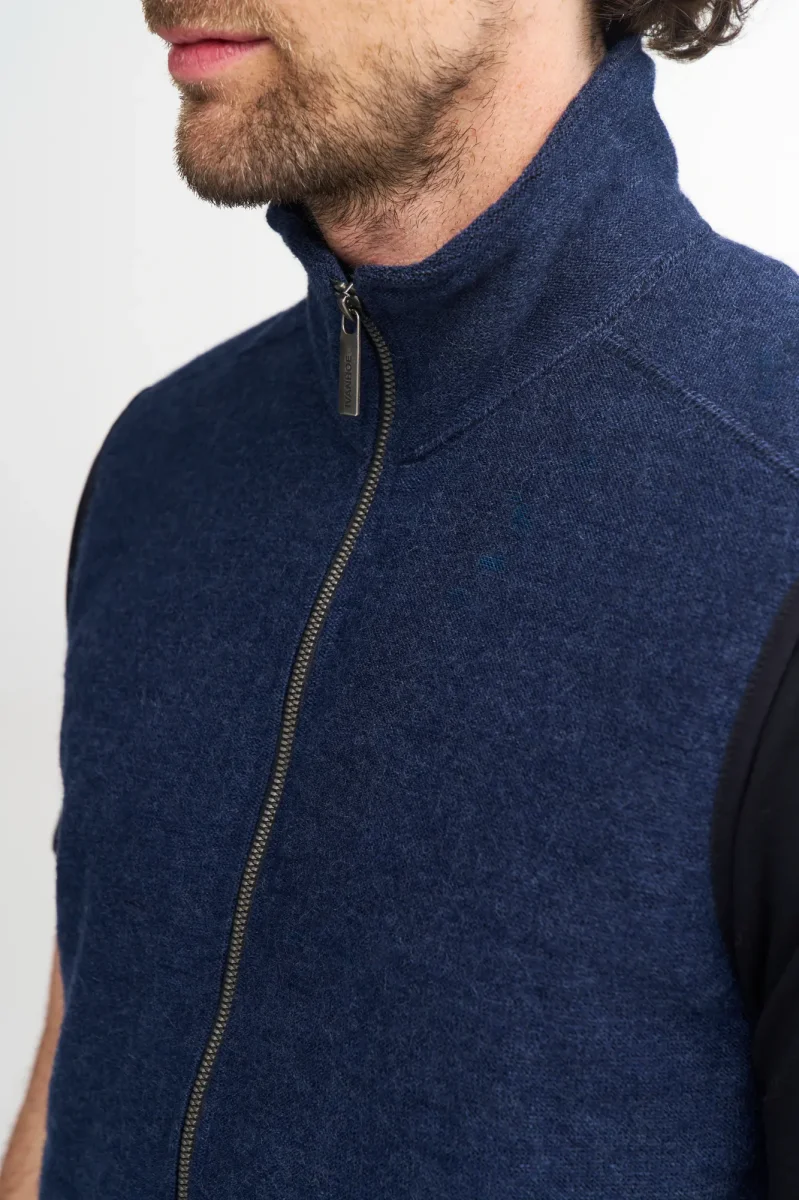 KURRE VEST, 60% FILTAD ULL, 40% LYOCELL — GRAPHITE MARL - Bild 4