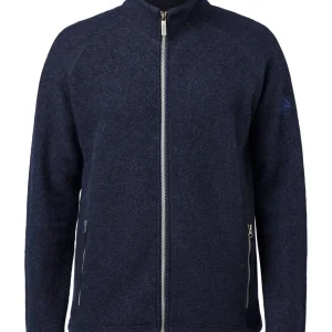 DANNY FULL ZIP, 100% FILTAD ULL — LIGHT NAVY
