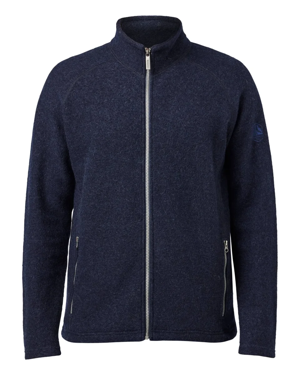 DANNY FULL ZIP, 100% FILTAD ULL — LIGHT NAVY - Bild 2