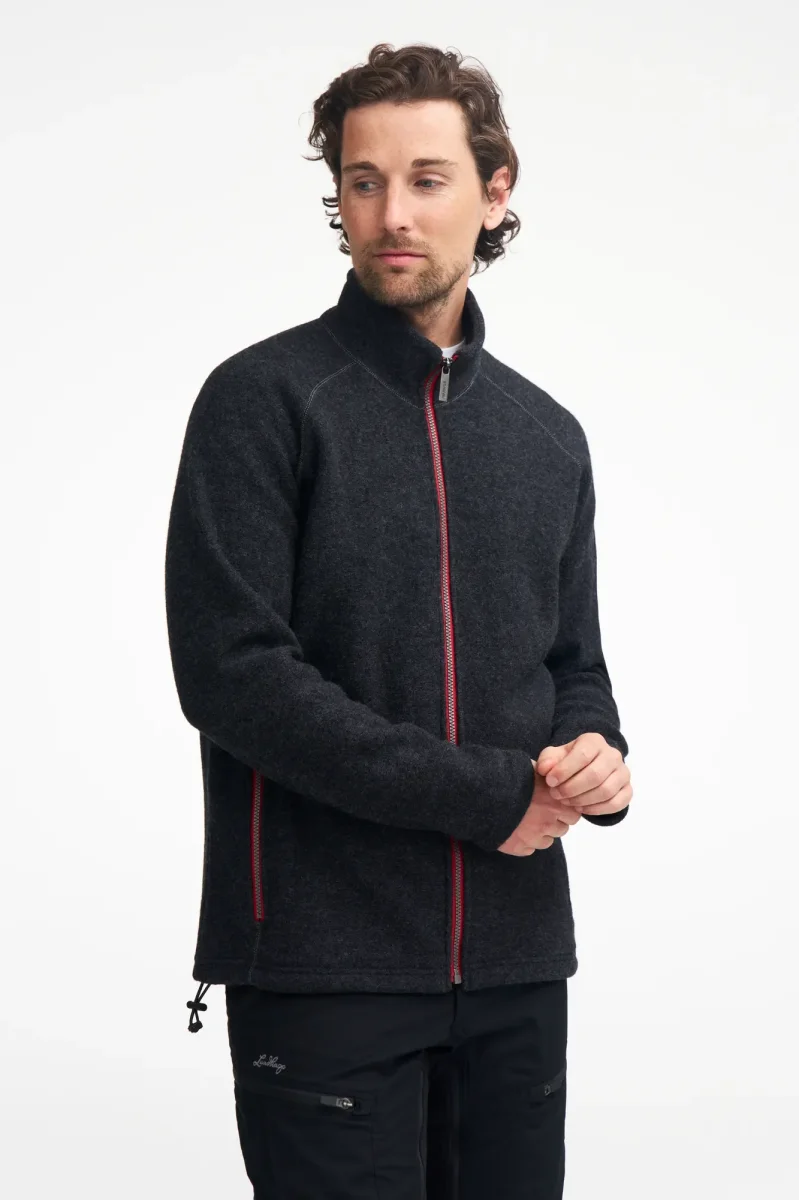 DANNY FULL ZIP, 100% FILTAD ULL — GREY - Bild 4