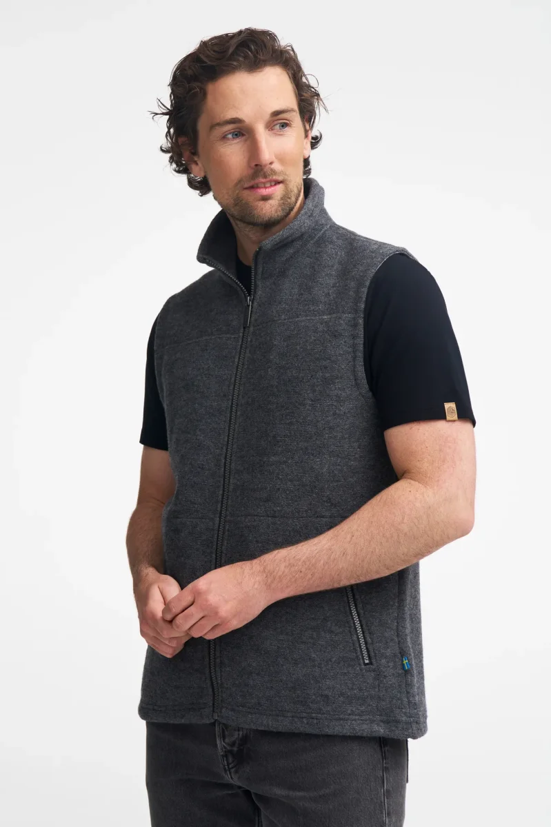DANTE VEST, 100% FILTAD ULL — GREY