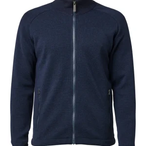 HENRY FULL ZIP WB, 100% FINE MERINOULL — NAVY