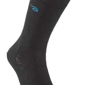 WOOL SOCK, TUNN ULLSTRUMPA MED FÖRSTÄRKNING — TURQUOISE