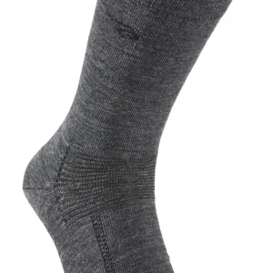 WOOL SOCK, TUNN ULLSTRUMPA MED FÖRSTÄRKNING — GREY MARL