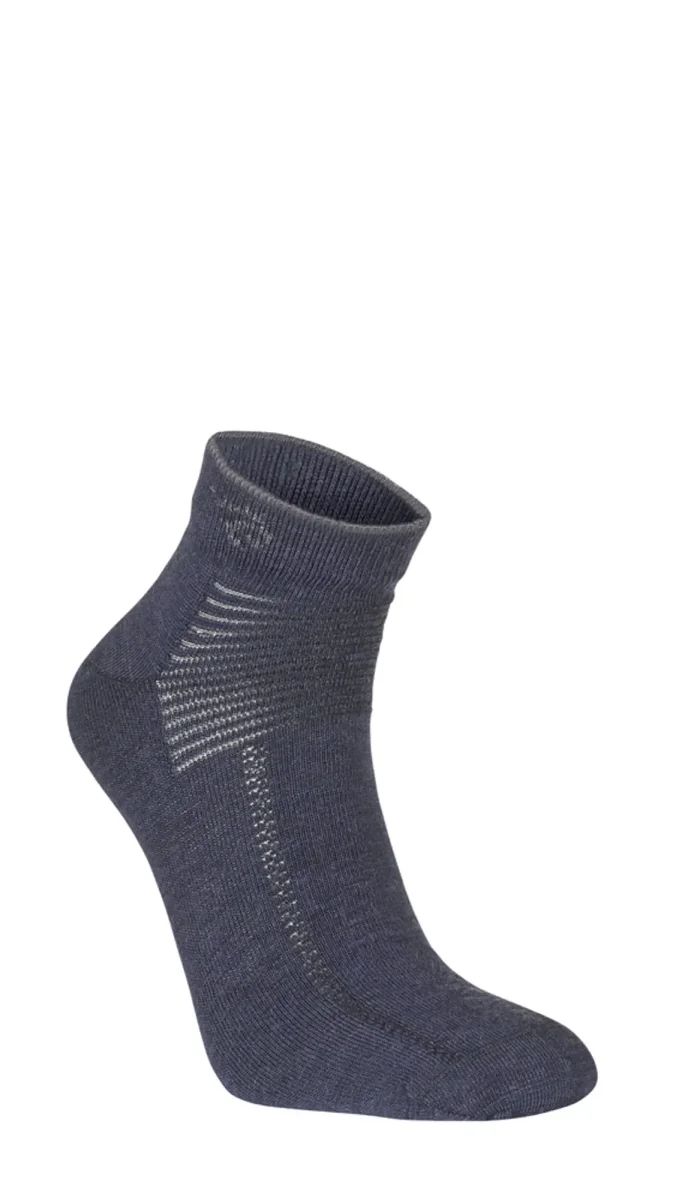 WOOL SOCK LOW, TUNN LÅG ULLSTRUMPA — LIGHT NAVY - Bild 2