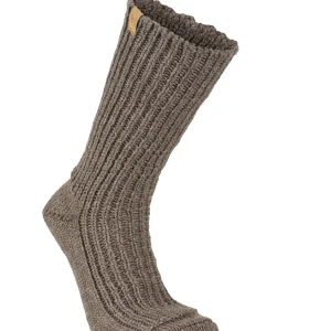 NLS RAG SOCK, 100% OFÄRGAD ULL — NUTMEG