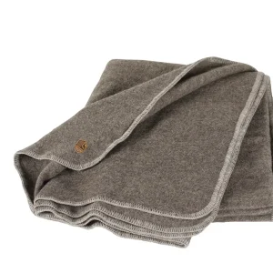 ULLPLÄD I 100% OFÄRGAD ULL – NLS BLANKET SOLID — NUTMEG