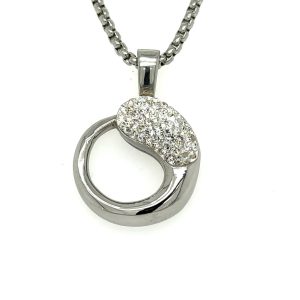 “The Hock” Hänge med 50st vita crystal inkl kedja