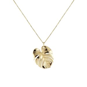 Palm Leaf Necklace Gold Small