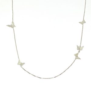 Fjärilshalsband silver