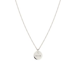 Queen Coin Necklace Silver