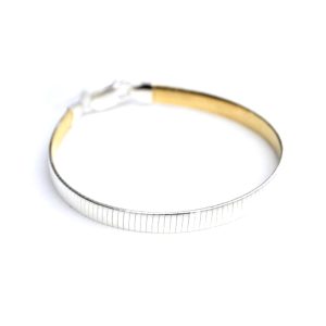 Armband I silver med förgylld sida  vändbar 001