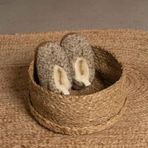 Barns merinoullstofflor med bootie-design