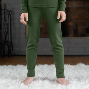 Barn 250 Merino Byxor Mörkgrön