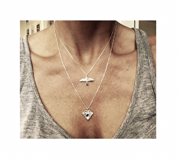 Silver Diamond Necklace Large - Bild 3