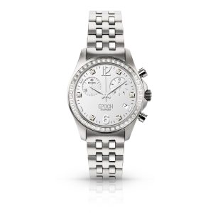 First Lady Chronograph Full Diamond Scandinavian White