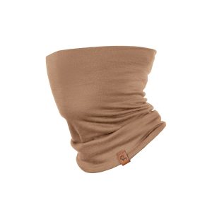 Herrhalsskydd i jungfrulig merinoull beige
