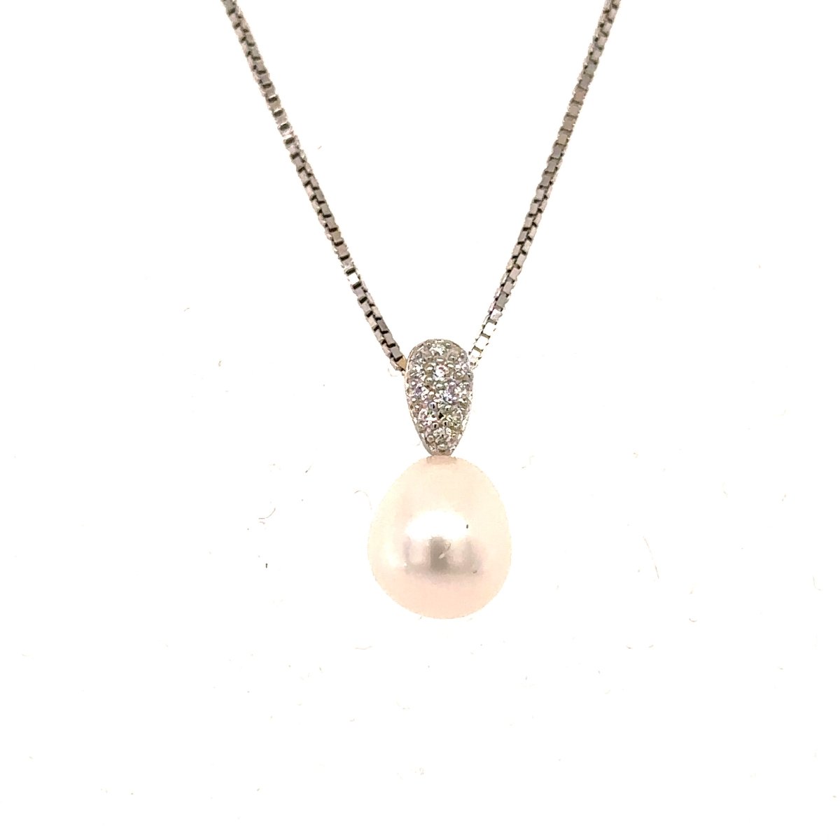 Silverhalsband med pärla - Bild 2