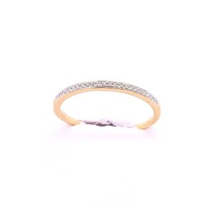 Alliansring smal 24st brillianter  0,075ct 18k