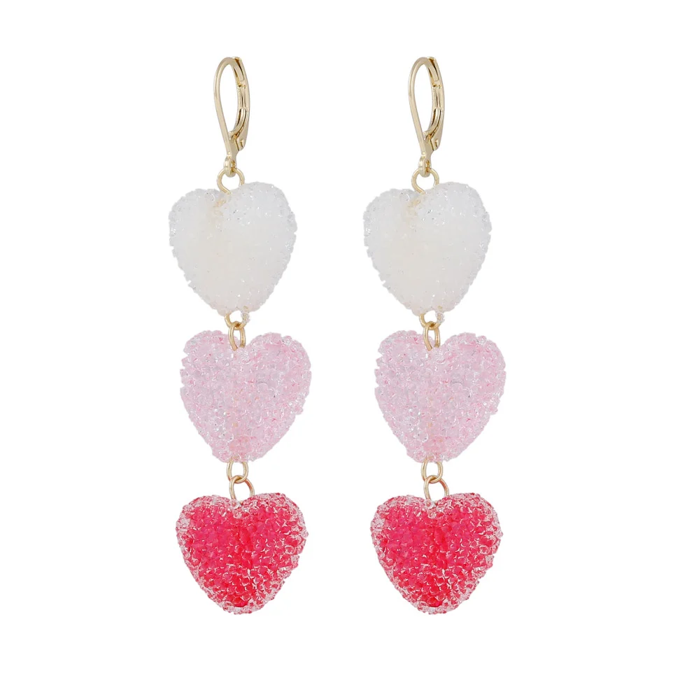 Sugar Hearts Earrings G/Mix Cerise