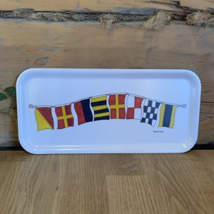 Bricka ”Öregrund i signalflaggor” Sundboden Design