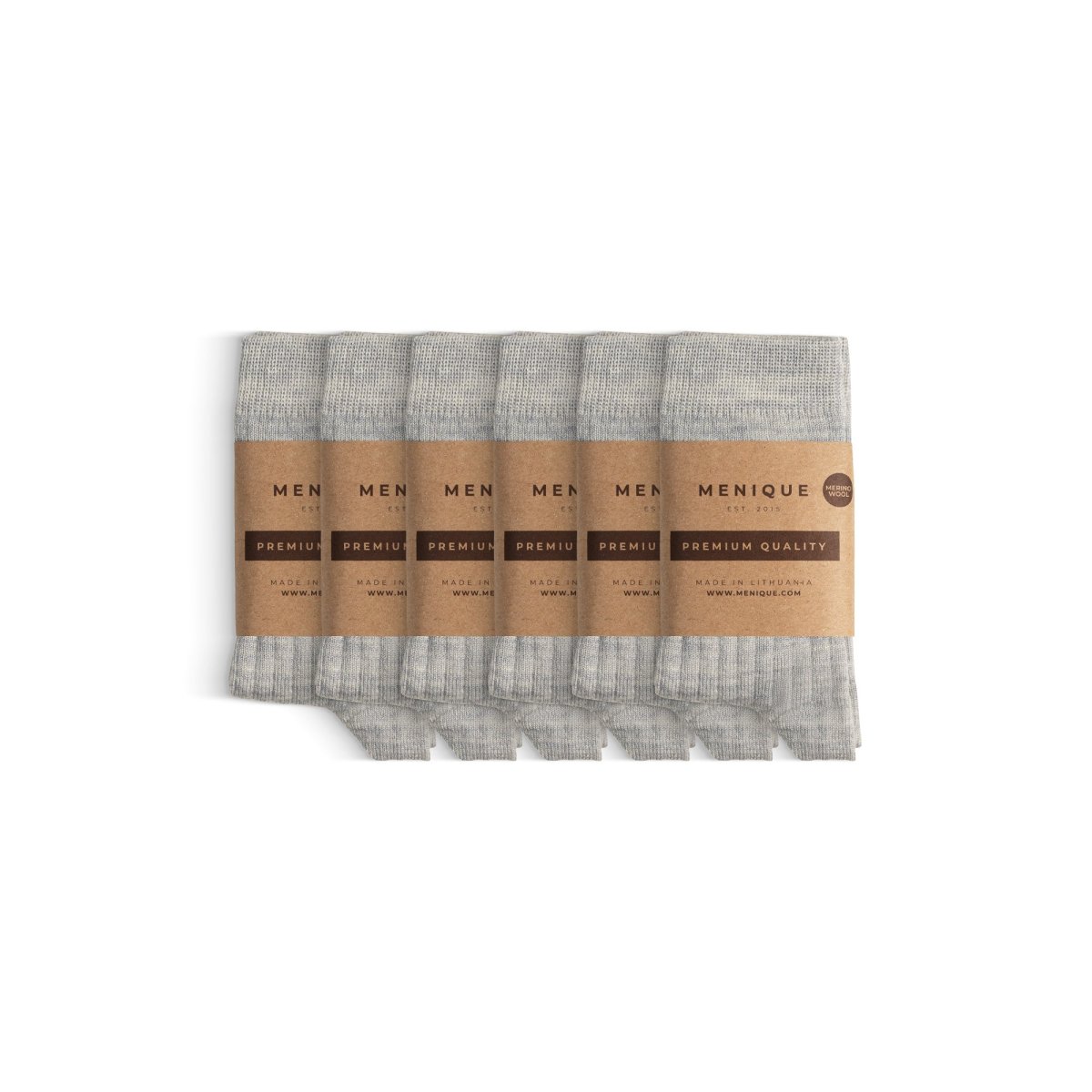 Barns Merino Ribbstickade Crew-strumpor 6-pack - Bild 6