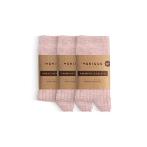 Barns Merino Ribbstickade Crew-strumpor 3-pack
