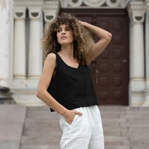 Linne Croptop Ana Pure Black