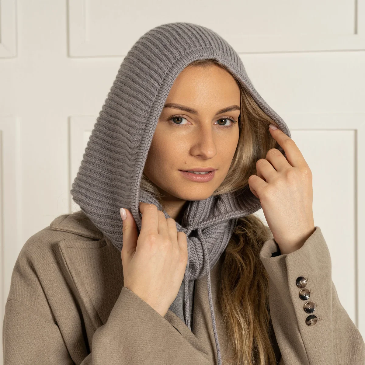 Damstickad Merino Huvbalaklava - Bild 7