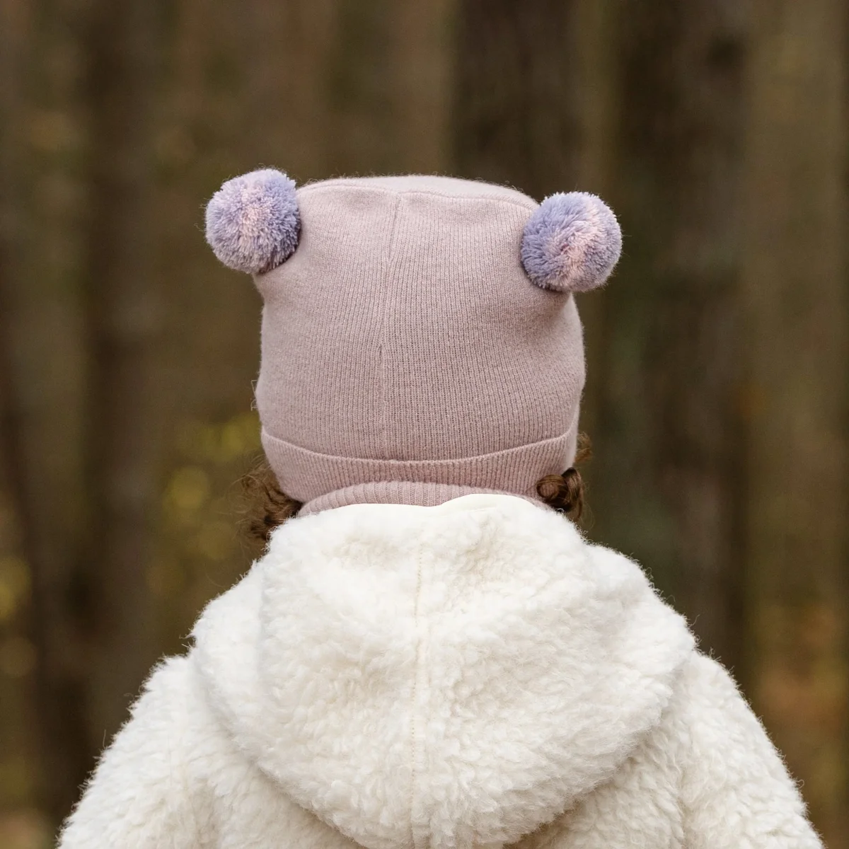 Stickad baby mössa, dickie och vantar 3-delar - Bild 6