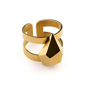 Juno Golden Statement Ring L