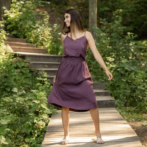 Midi kjol Sophia Shadow Purple