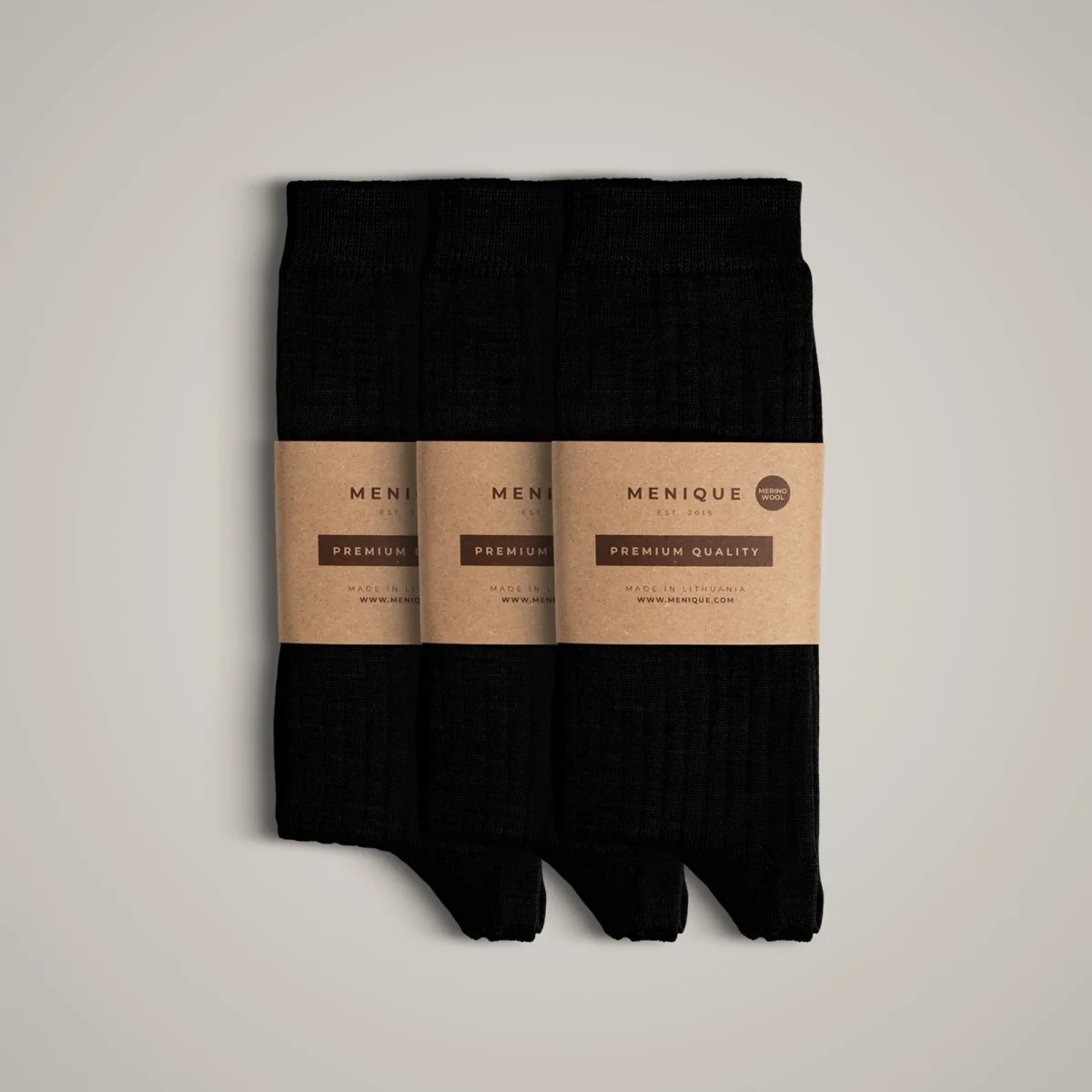 Dam Merino Ribbstickade Strumpor 3-Pack - Bild 6
