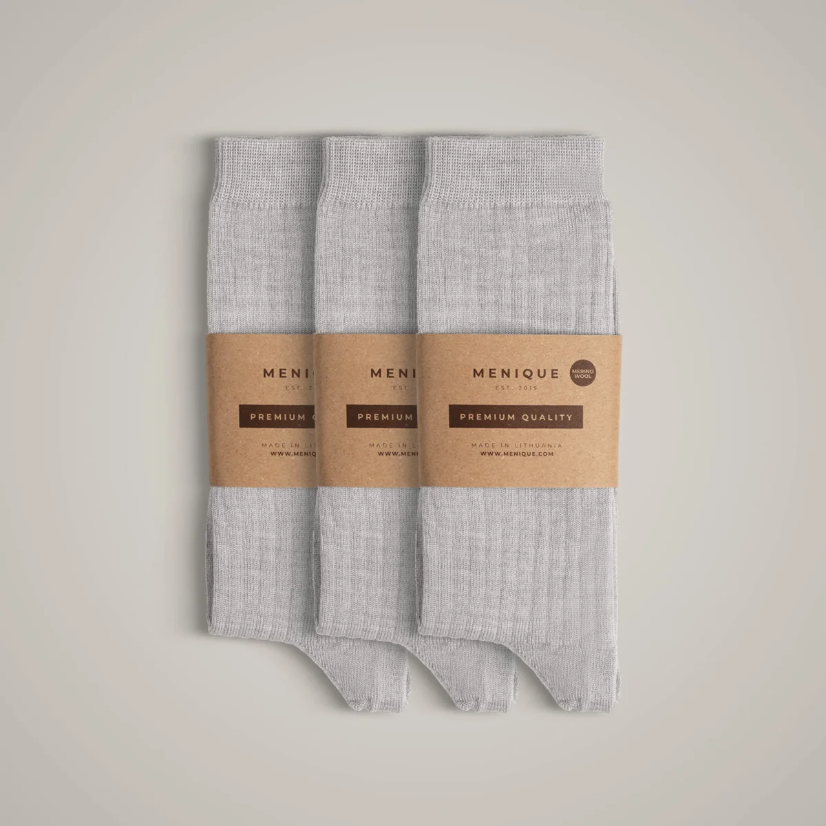 Dam Merino Ribbstickade Strumpor 3-Pack - Bild 8