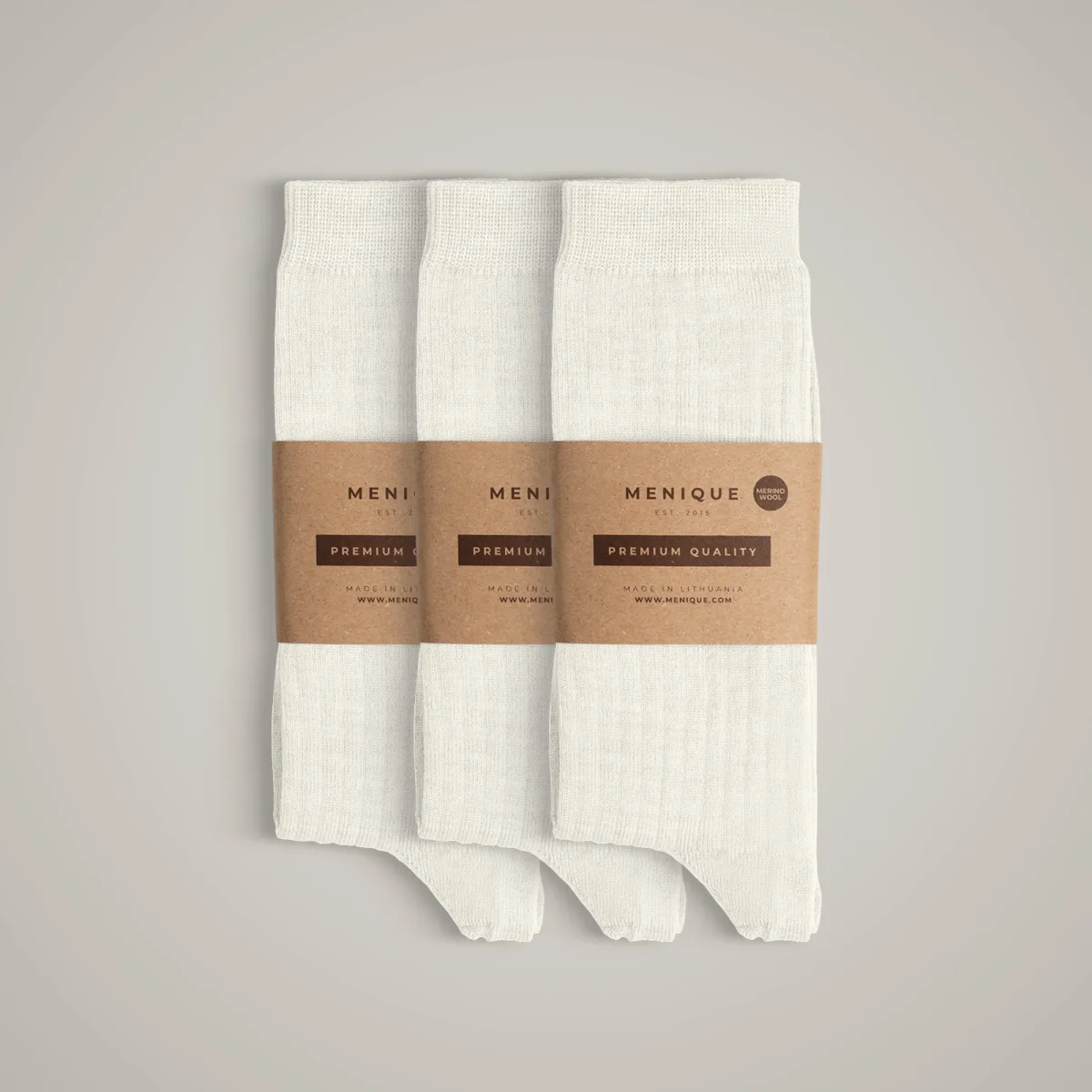 Dam Merino Ribbstickade Strumpor 3-Pack - Bild 4