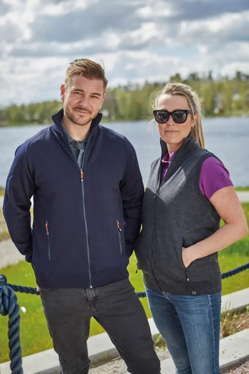 YORK VEST WINDBREAKER , 100% EXTRA FINE MERINOULL — DENIM - Bild 5